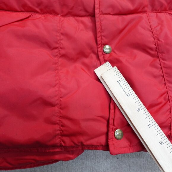 Vintage LL Bean Vest Large Red Puffer Quilted Down Filled Made in USA - Picture 7 of 13